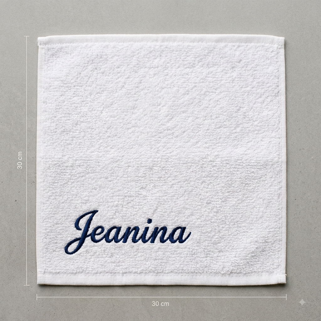 White Hand size Towel (customize) - Image 3