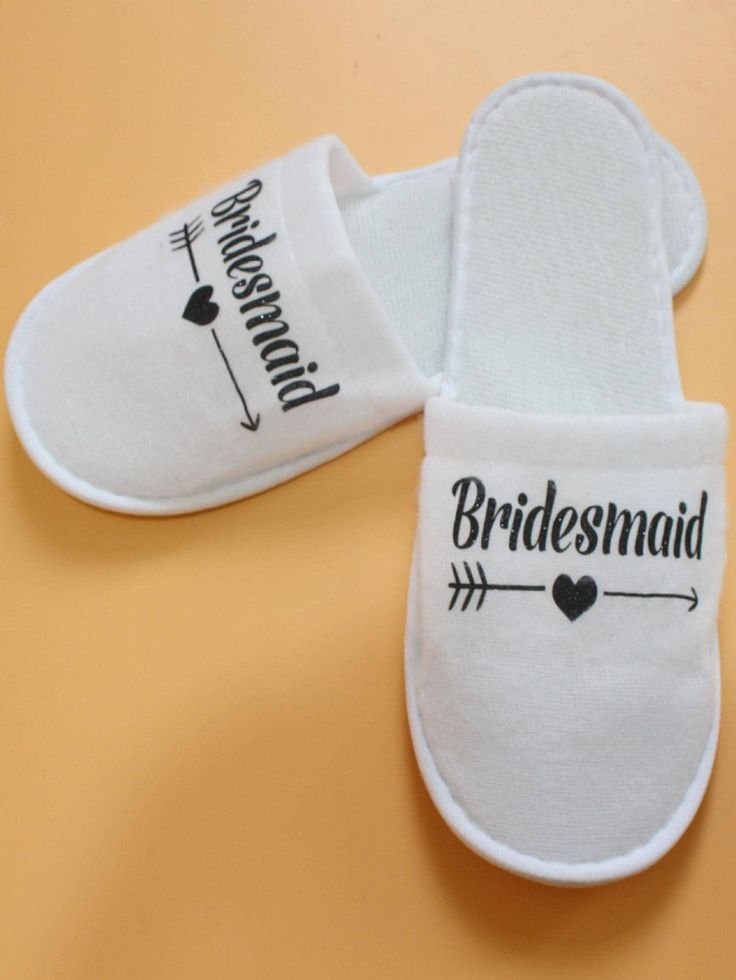 White Bath Slippers - customise - Image 5