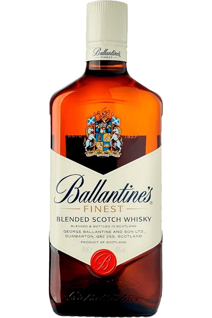 Ballantine's Finest blended Scotch whisky bottle for gift packaging.